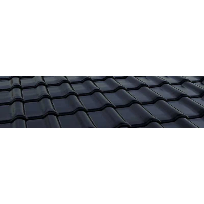 Керамическая черепица Braas Рубин 9V Глазурь глубокий черный