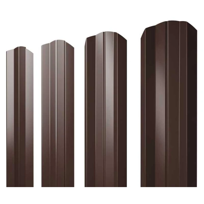 Штакетник М-образный А фигурный Grand Line 0,4 Полиэстер RAL 8017 Шоколад